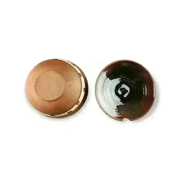 Hand Thrown Art Pottery Soup Tureen & Bowls Gabane, Botswana African Tribal Art - Picture 7 of 11